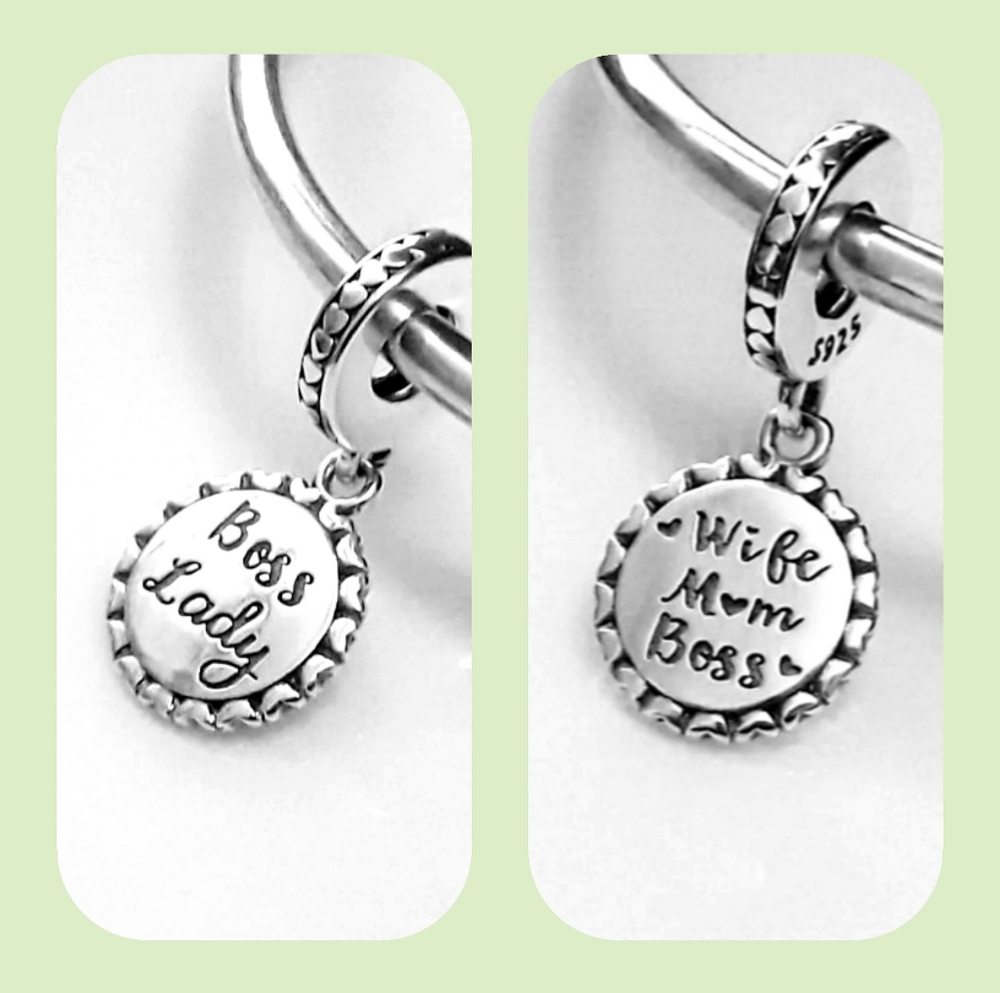 BOSS LADY charms S925 sterling silver Pandora compatible